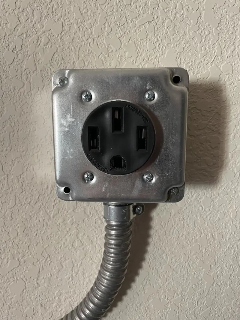 NEMA 14-50 outlet installed for Electrical Panel Upgrade in Mims